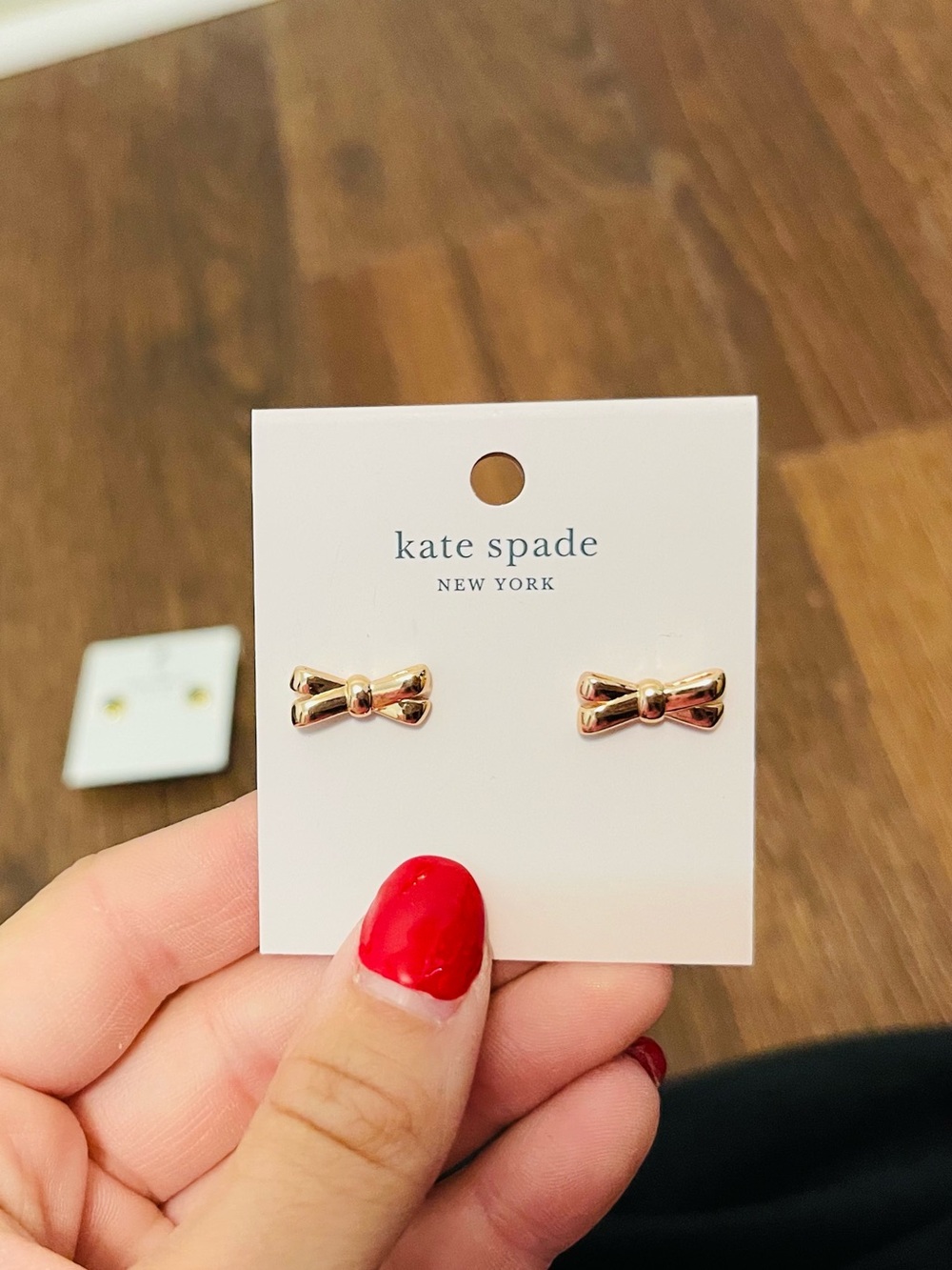 kate spade Rose Gold Bow Stud Earrings for Kids